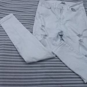 White skinny jeans size 13